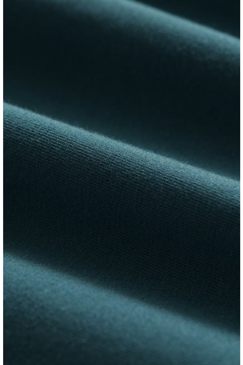 Fit & Flare Square Neck Dress Made With Organic Cotton, Alternate, color, Deep Aqua