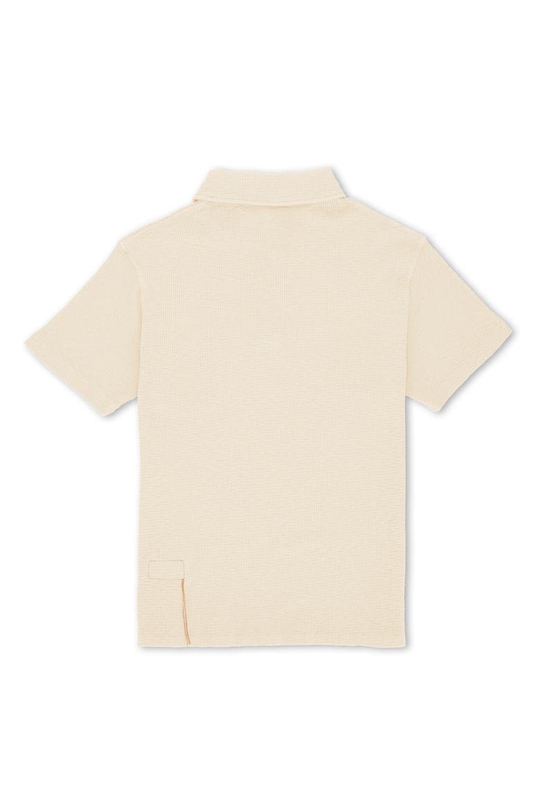 Missourim Waffle Jersey Short Sleeve Polo, Alternate, color, OFF WHITE