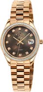 GV2 GEVRIL Women's Turin Swiss Diamond Watch, 32mm - 0.15 ctw