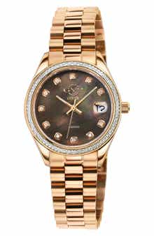 GV2 GEVRIL Women's Turin Swiss Diamond Watch, 32mm - 0.15 ctw