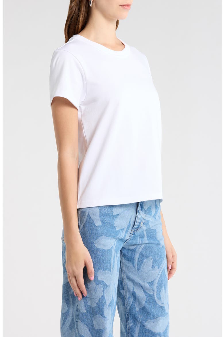 Crewneck Cotton T-Shirt, Alternate, color, WHITE