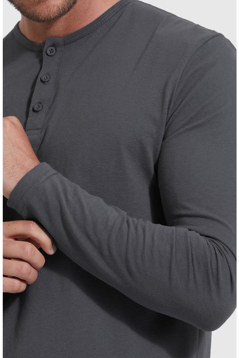 Classic Long Sleeve Henley, Alternate, color, CARBON