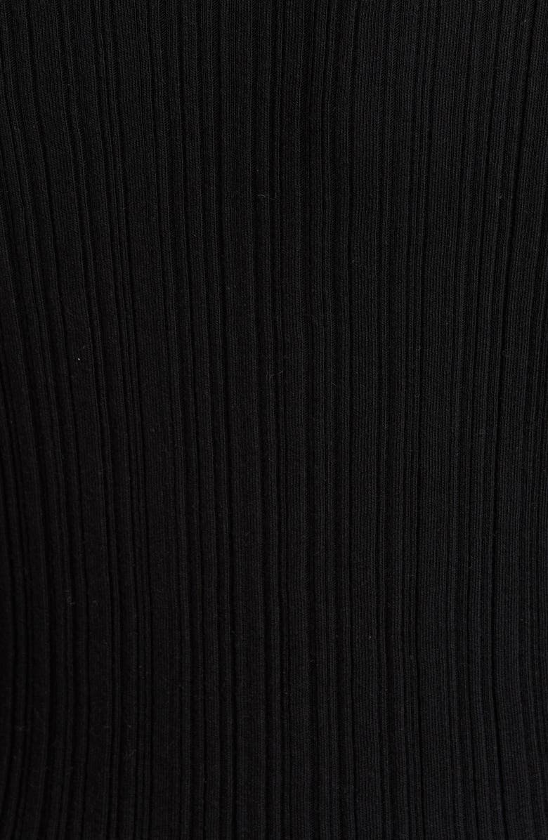 Vince Ribbed Long Sleeve Wrap Top, Alternate, color, Black