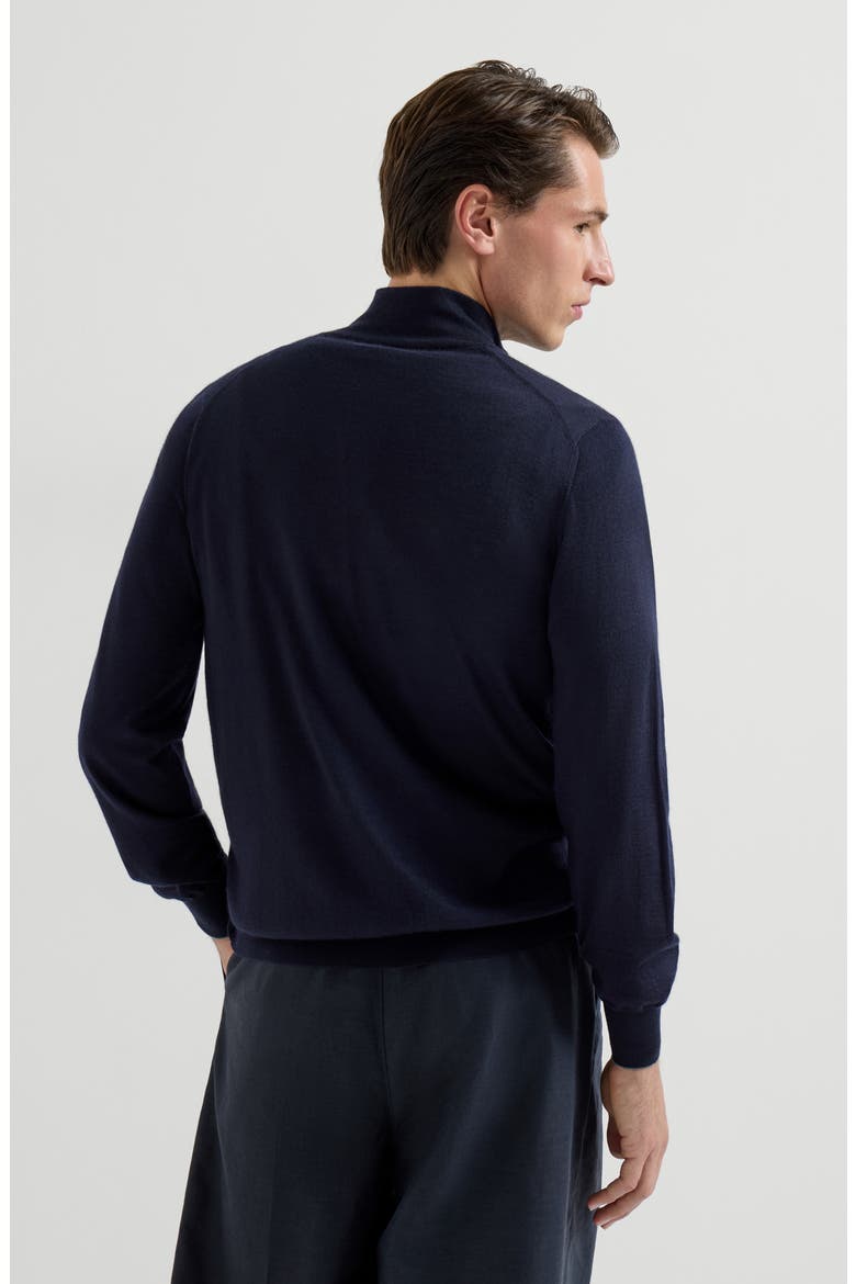 Cashmere and silk cardigan, Alternate, color, Navy Blue