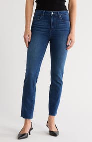 PAIGE Cindy High Waist Straight Leg Jeans