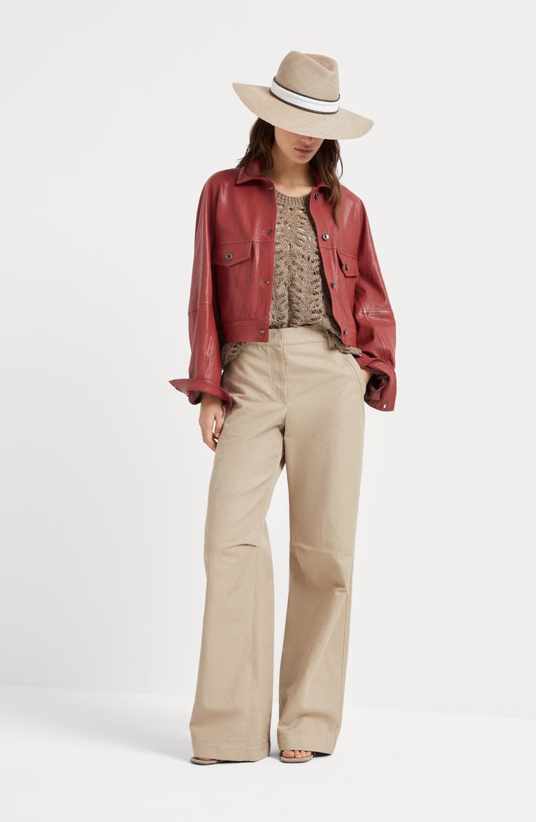 Brunello Cucinelli Leather outerwear, Alternate, color, 