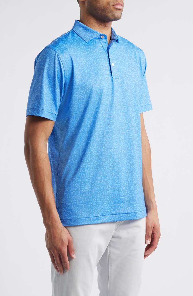 Peter Millar Toga Party Performance Polo, Alternate, color, Blue Sea
