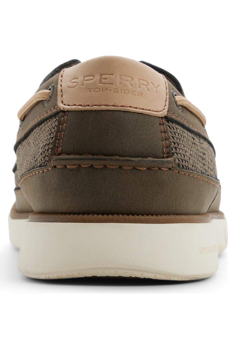 Sperry Hull 3-Eye Boat Shoe, Alternate, color, Olive