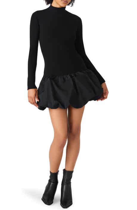 Steve Madden Penna Long Sleeve Bubble Hem Minidress