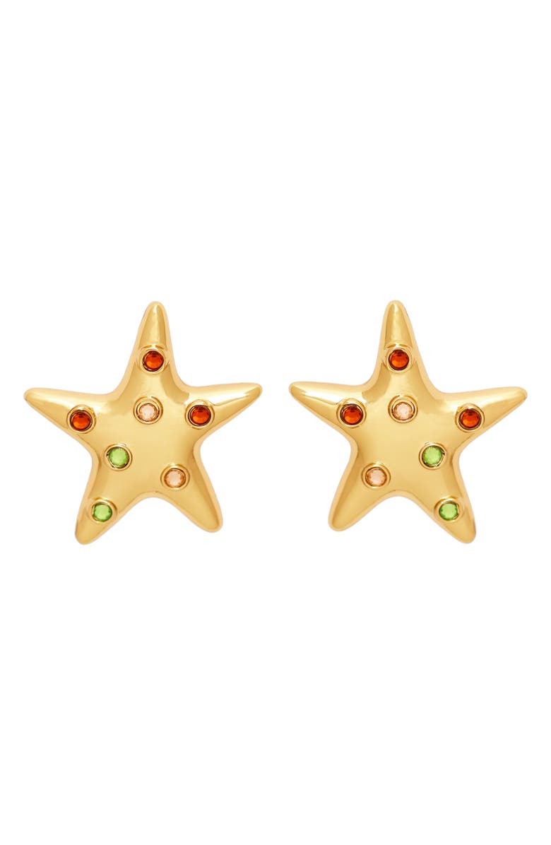 Petit Moments Sea Star Stud Earrings, Main, color, Gold/ Multi