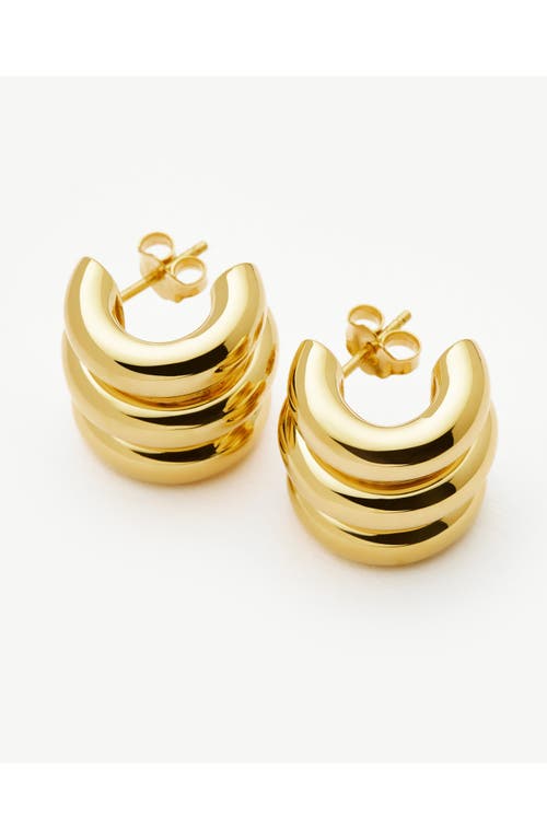 Missoma Chubby Triple Ridge Small Hoop Earrings