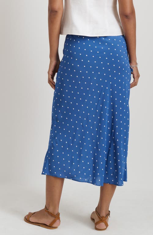 Alex Mill Lilly Polka Dot Midi Skirt In Blue