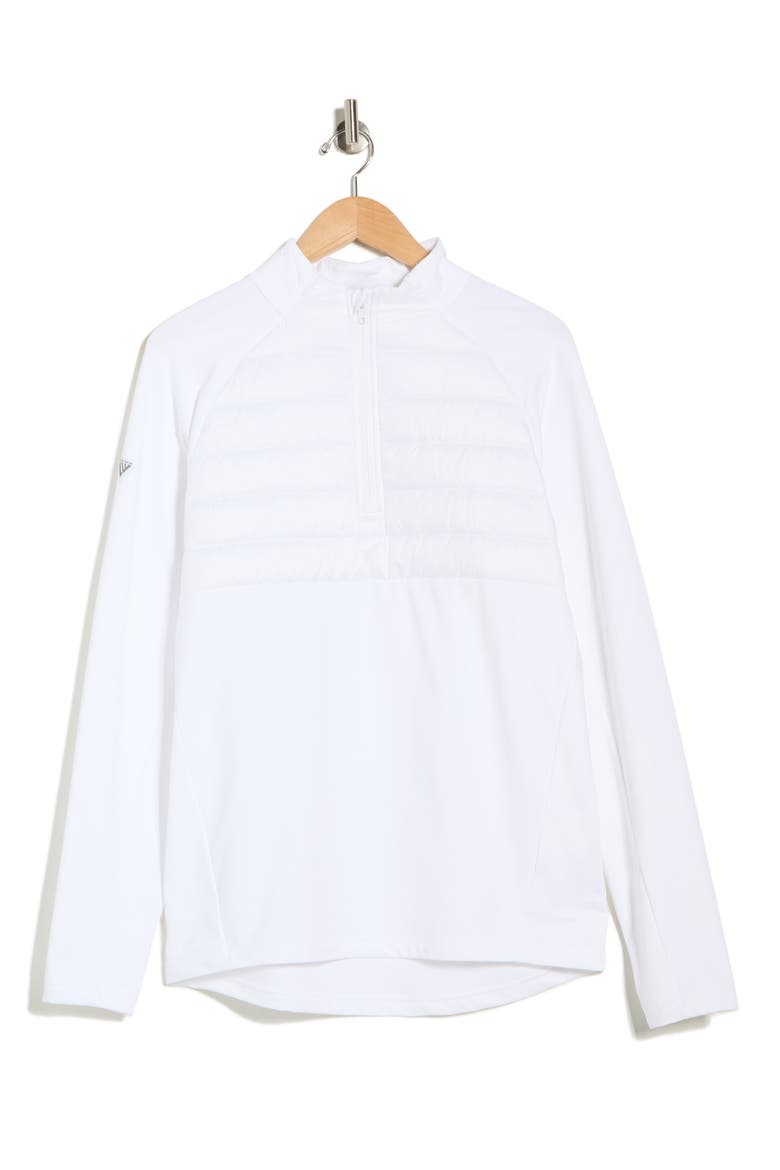 Frequency Quarter Zip Pullover, Alternate, color, WHITE