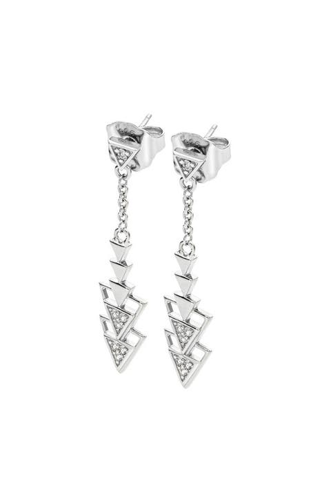 Art Deco Triangle Earrings