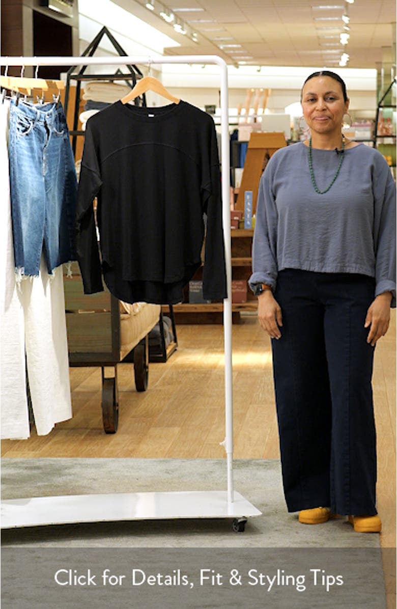 Sueded High-Low Long Sleeve T-Shirt, sales video thumbnail