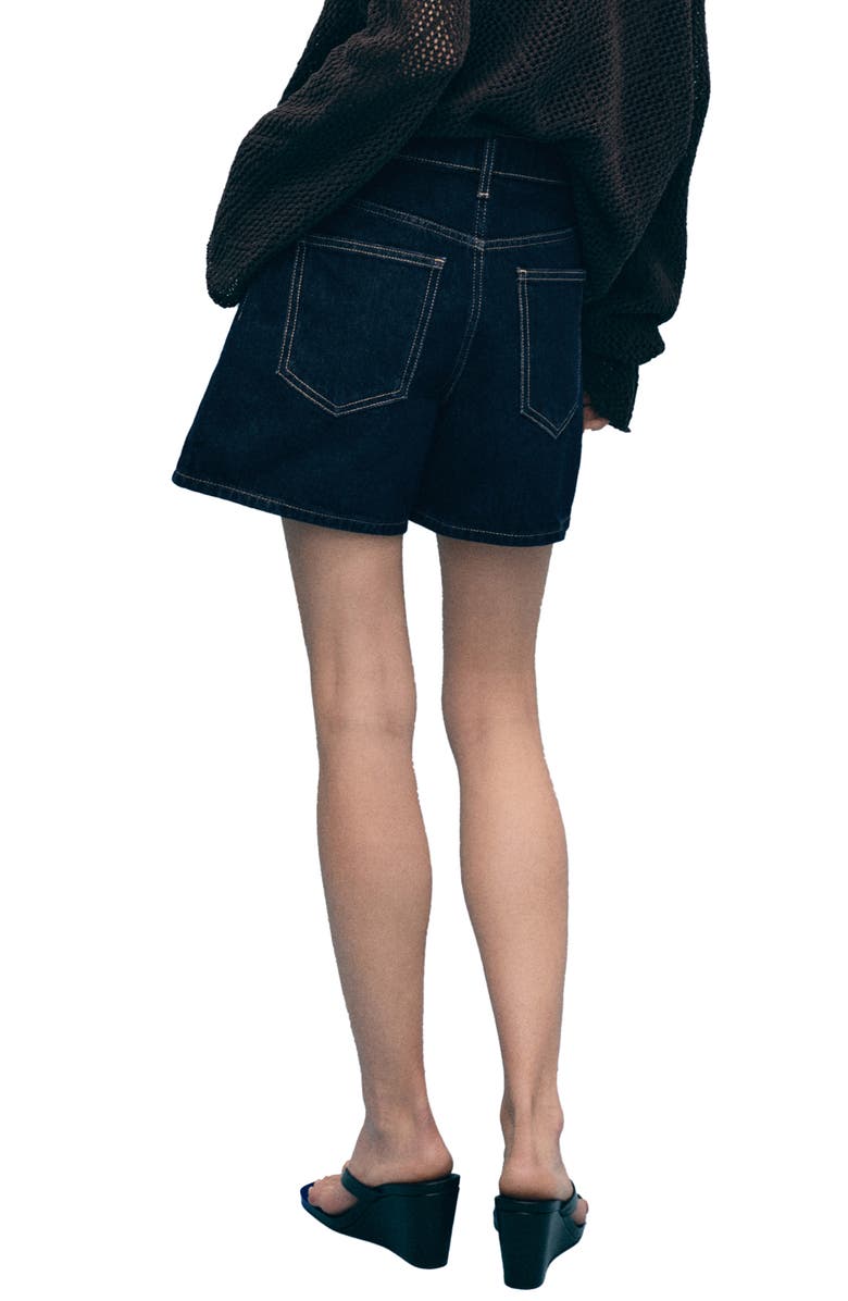 MANGO Zoey High Waist Denim Shorts, Alternate, color, Blue