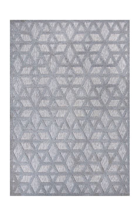 Talaia Neutral Geometric Indoor/Outdoor Area Rug