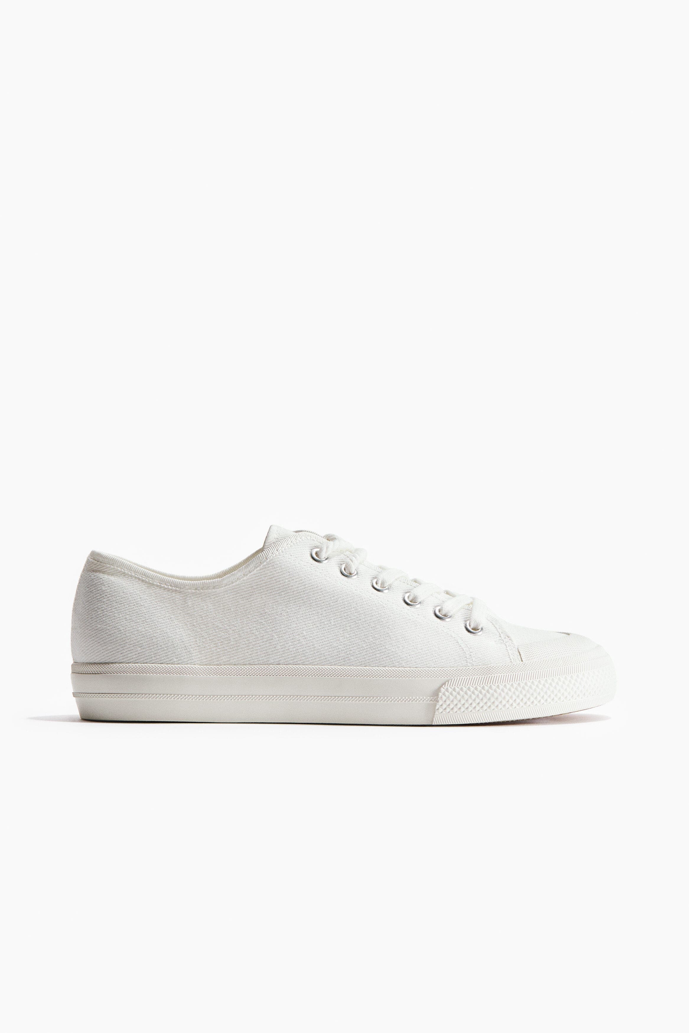 H&M Twill sneakers, Main, color, White