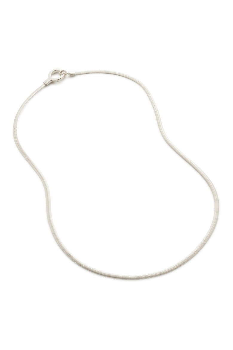Snake Chain Necklace, Main, color, STERLING SILVER