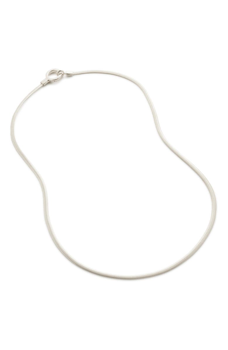 Monica Vinader Snake Chain Necklace, Main, color, Sterling Silver