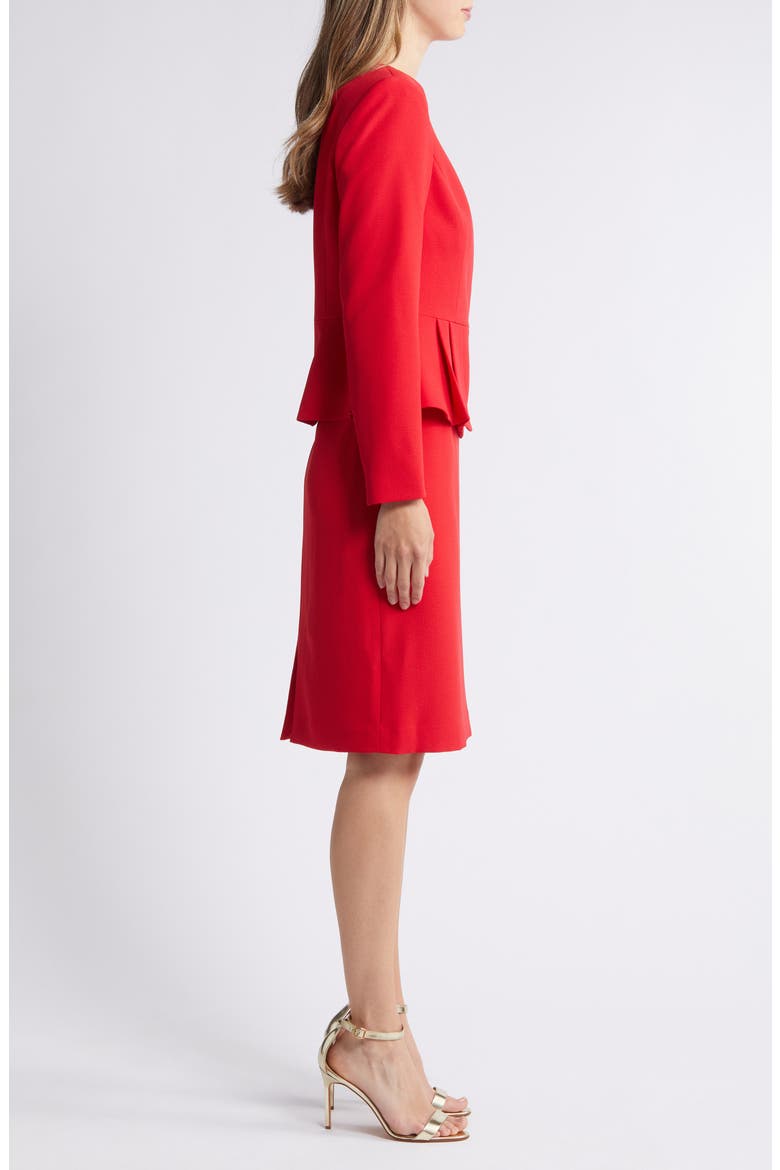 Two-Piece Jacket & Skirt Set, Alternate, color, RED