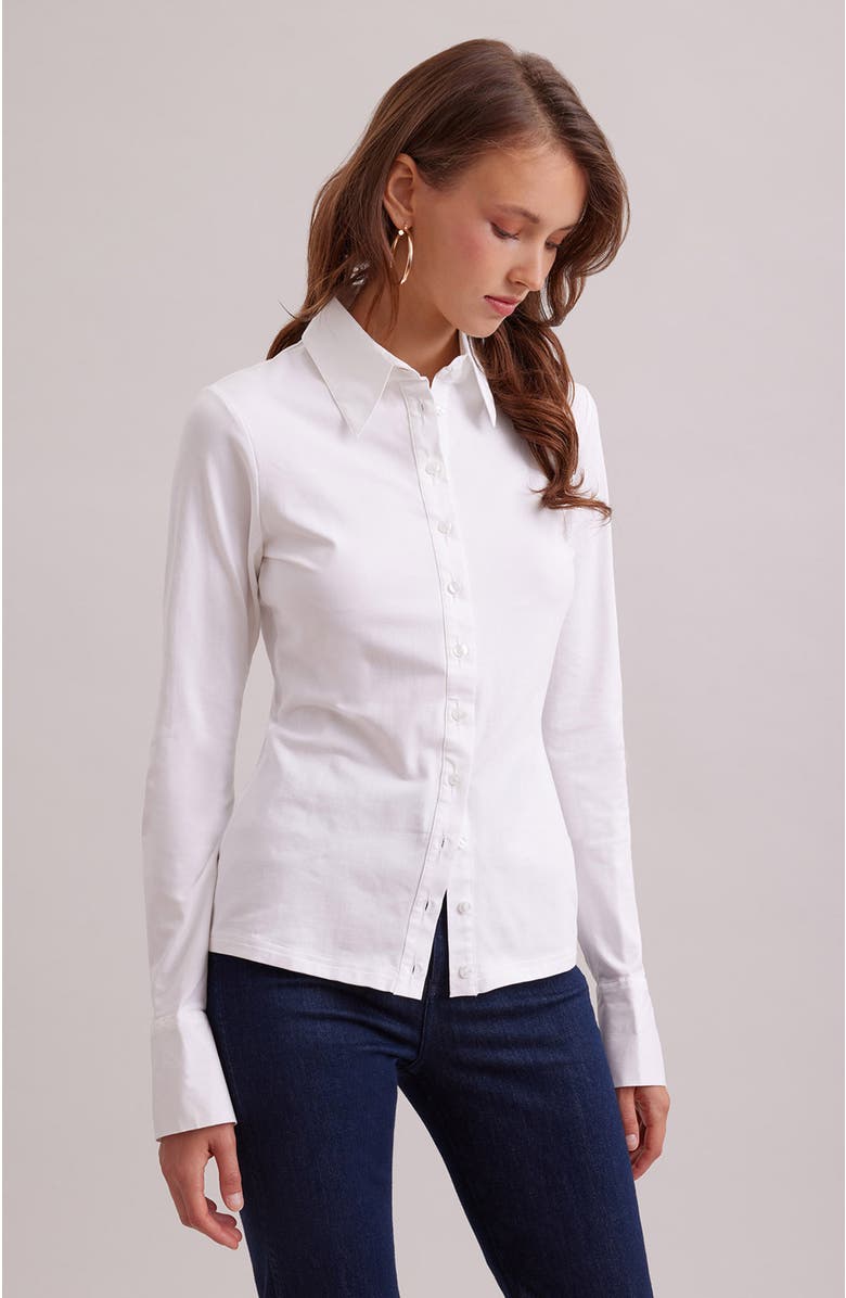 Anne Fontaine Nuage White Shirt, Alternate, color, 