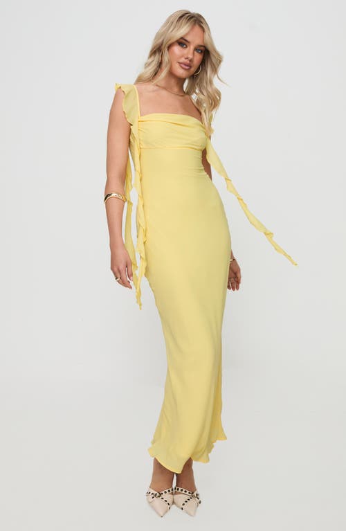 Princess Polly Lanai Ruffle Strap Maxi Dress In Yellow