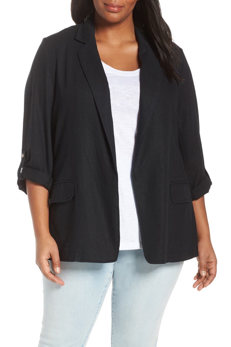 Boyfriend Blazer, Main, color, BLACK
