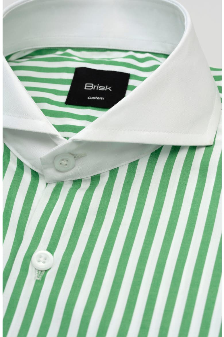 Bengal Striped Pima Cotton Wrinkle Resistant Shirt, Alternate, color, Green Bengal Stripe