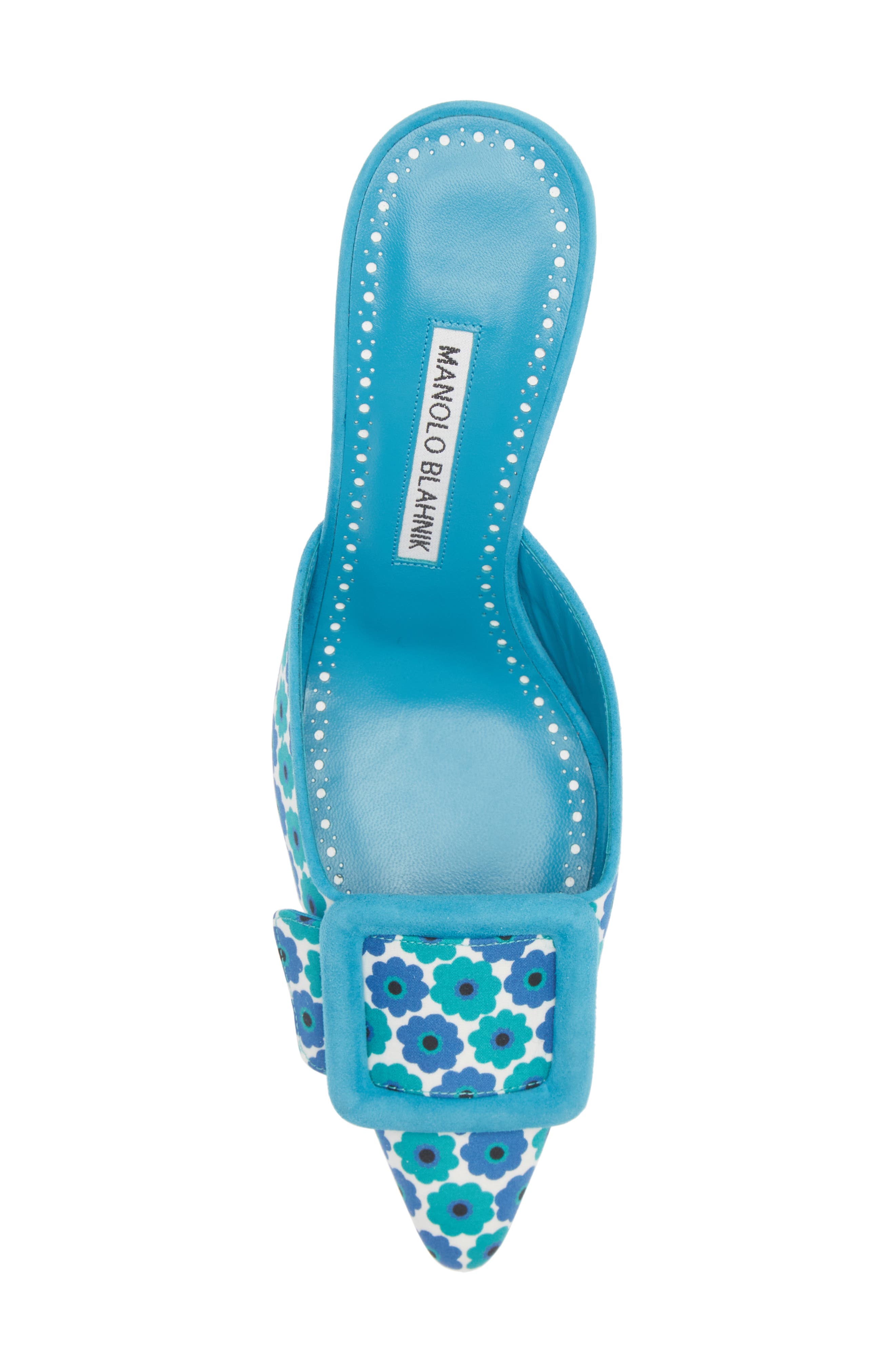 Manolo Blahnik Maysale Buckle Pointed Toe Mule, Alternate, color, 