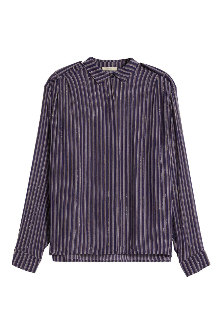 Ginger Metallic Stripe Shirt, Alternate, color, SUIT RAY