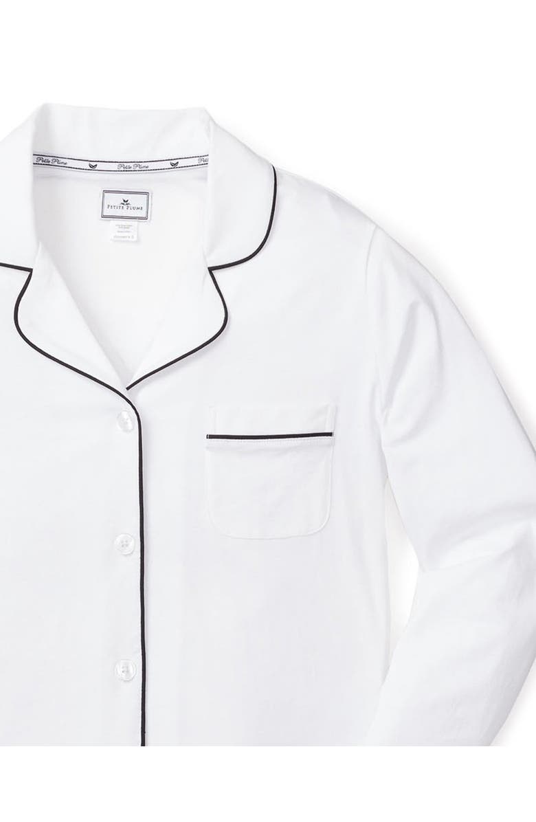 Petite Plume Luxe Pima Cotton Short Pajamas, Alternate, color, White