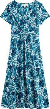 Seasalt Cornwall Chapelle Floral Organic Cotton Jersey Midi Dress
