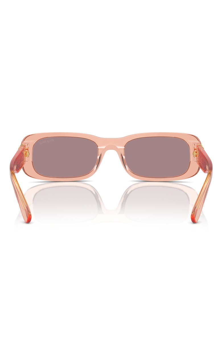 Miu Miu 53mm Rectangular Sunglasses, Alternate, color, Purple