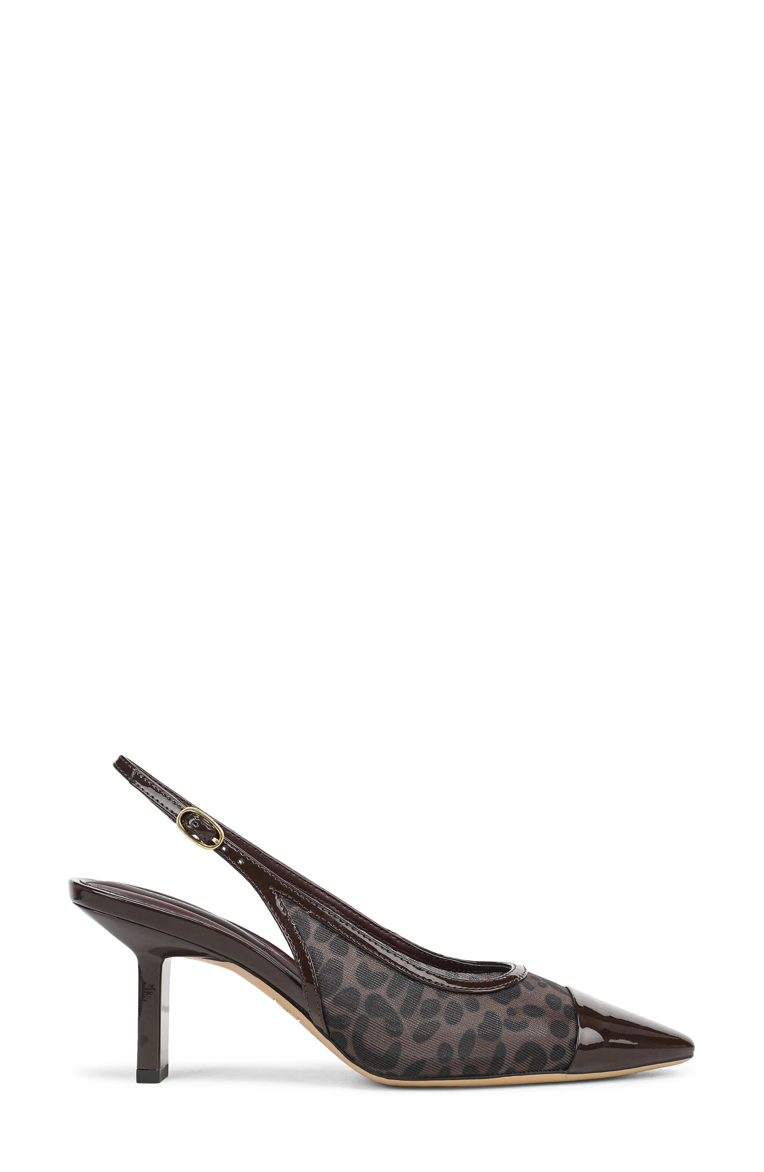 Jurina Cap Toe Slingback Pump, Alternate, color, BROWN