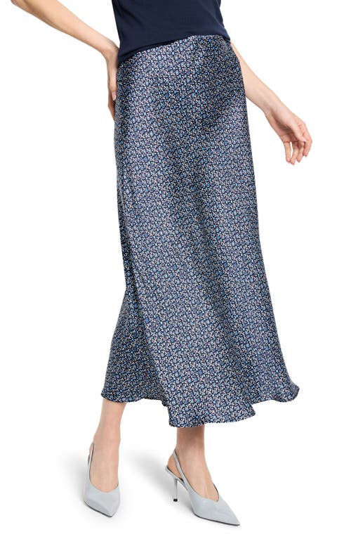 Nic + Zoe Nic+zoe Geo Printed Slip Skirt In Blue