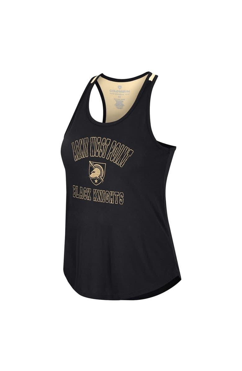 COLOSSEUM Women's Colosseum Black Army Black Knights 10 Days Racerback Scoop Neck Tank Top, Alternate, color,