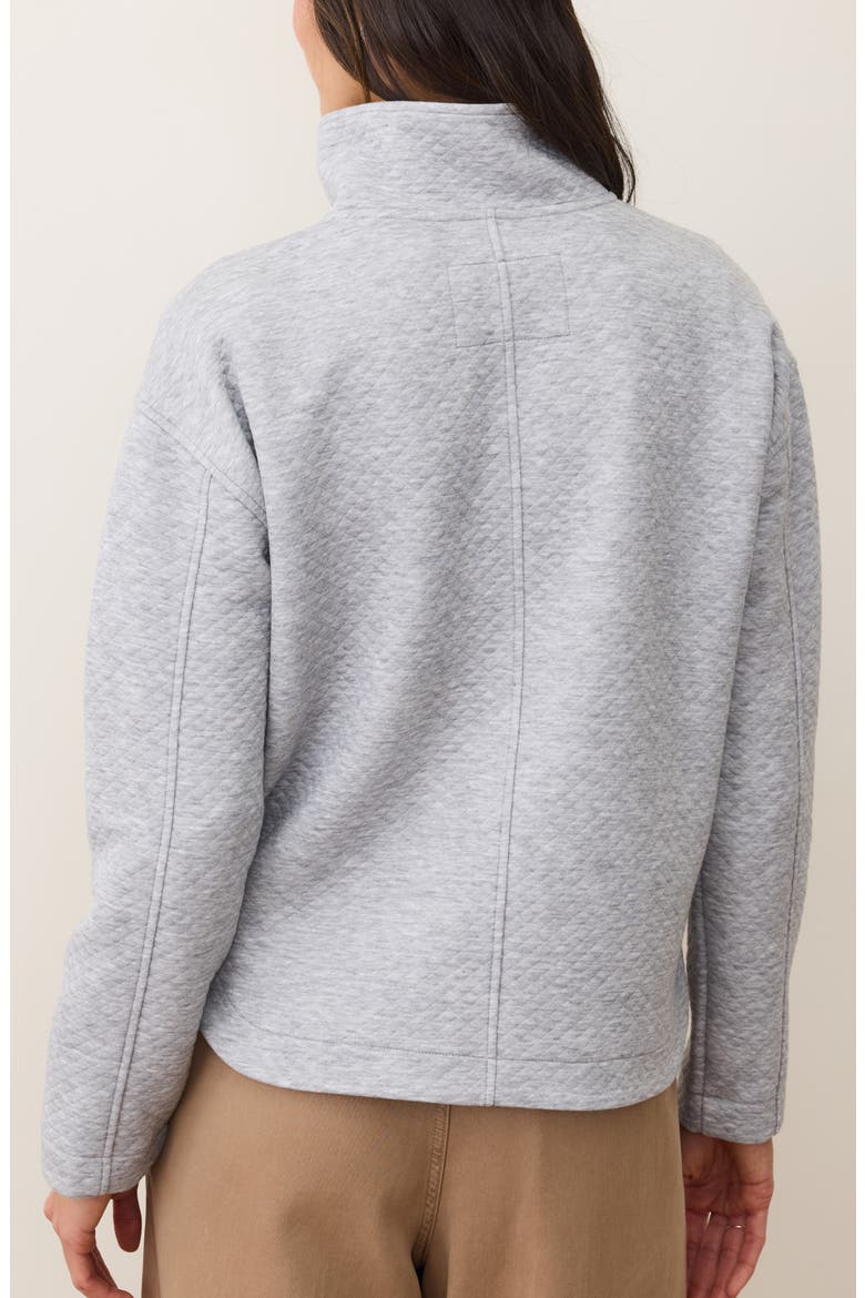 Corbet Quilted Half-Zip Sweatshirt, Alternate, color, HEATHER GREY