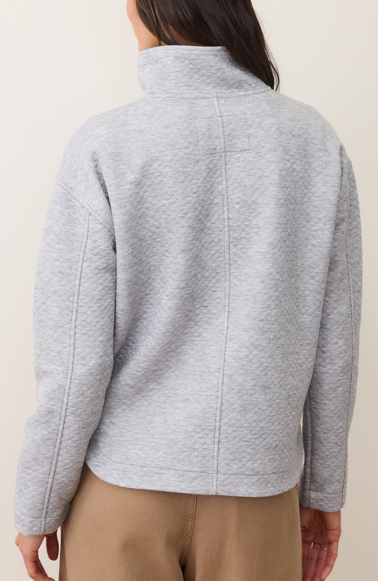 Marine Layer Corbet Quilted Half-Zip Sweatshirt, Alternate, color, Heather Grey