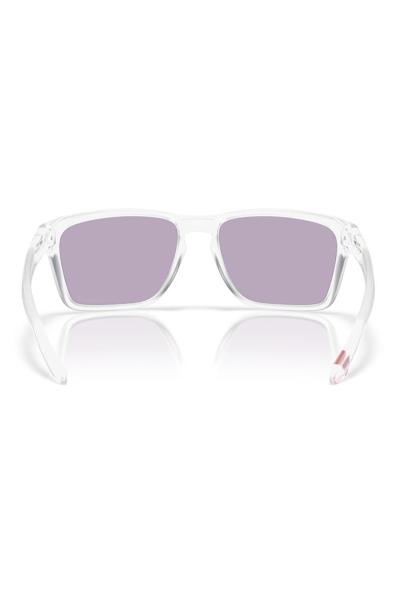Sylas 60mm Prizm™ Rectangular Sunglasses, Alternate, color, MATTE CLEAR / PRIZM SLATE