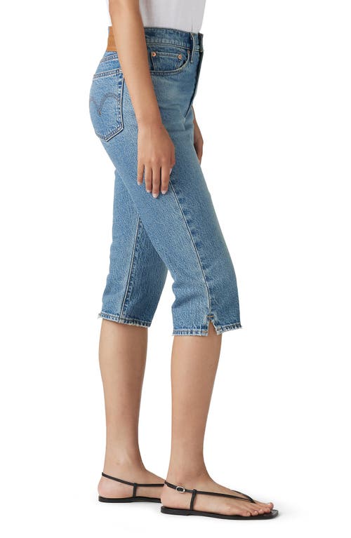 Levi's Wedgie High Waist Capri Jeans In Blue