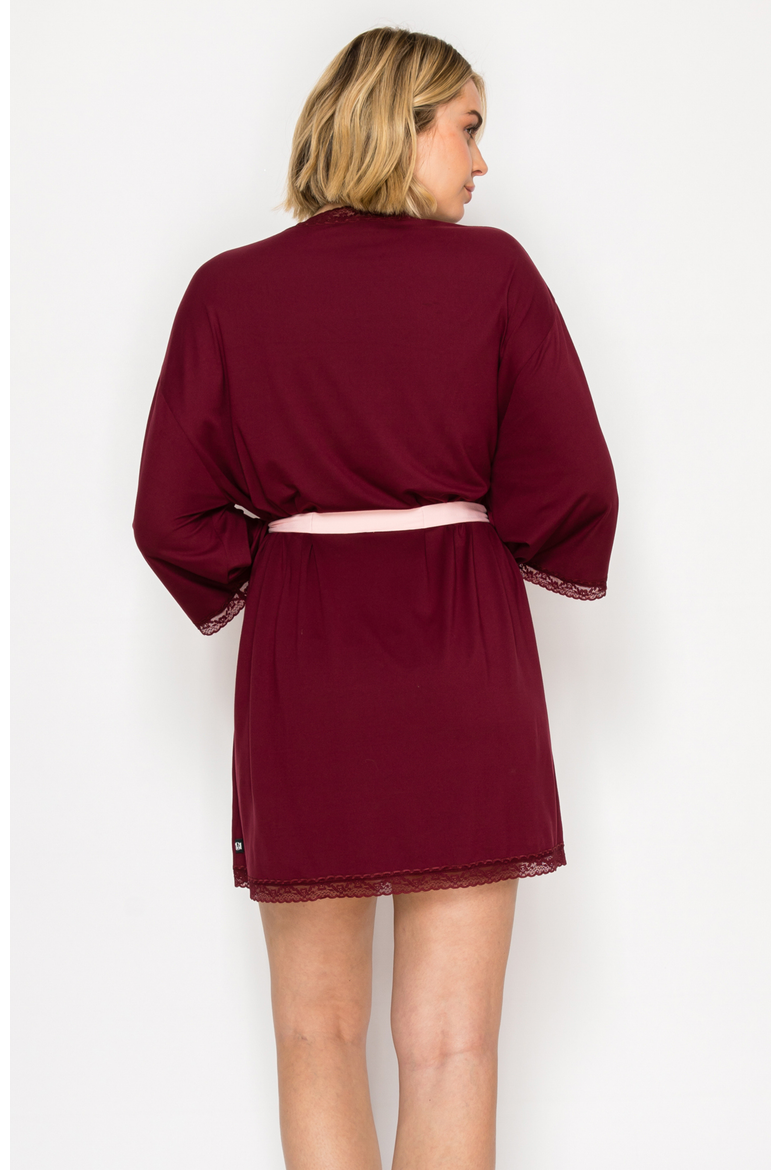 Yummy Jersey Cozy Robe, Alternate, color, Ruby