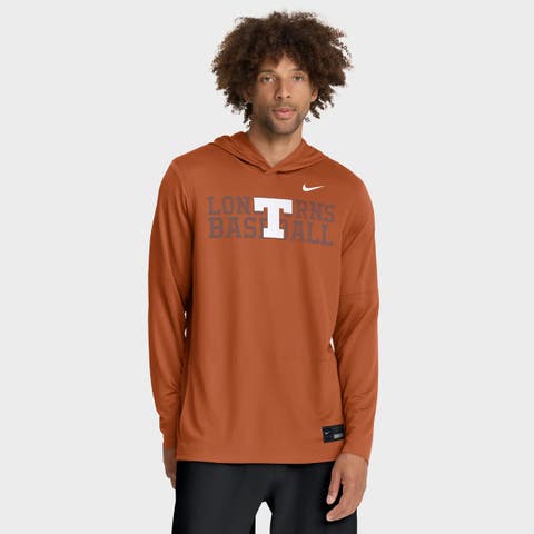 Men's Nike Texas Orange Texas Longhorns Dugout Dri-FIT Long Sleeve Hooded T-Shirt