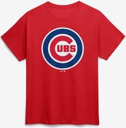Logo Athletic Men's Logo Athletic Red Chicago Cubs Official Logo T-Shirt