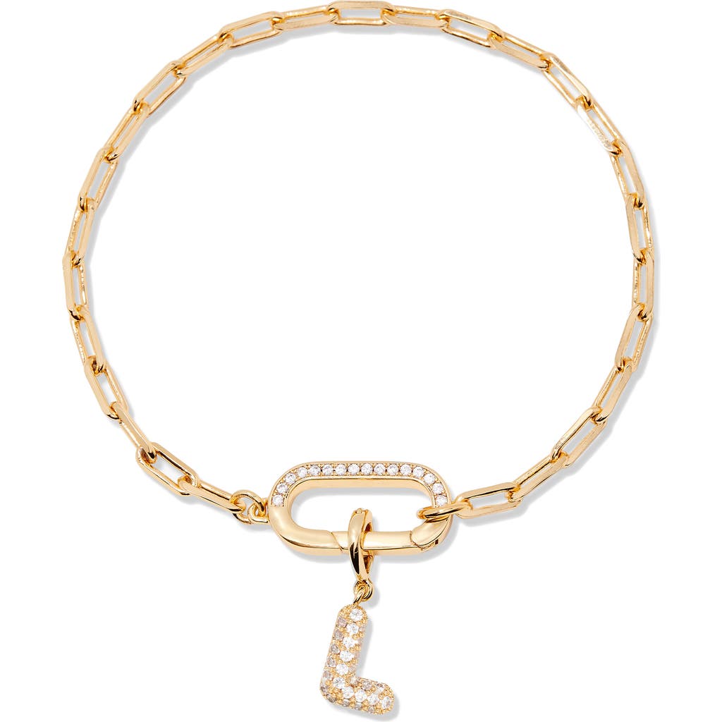 Brook & York Brook And York Petra Initial Charm Bracelet In Gold L
