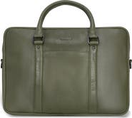 CHAMPS Compact Leather Slim Briefcase