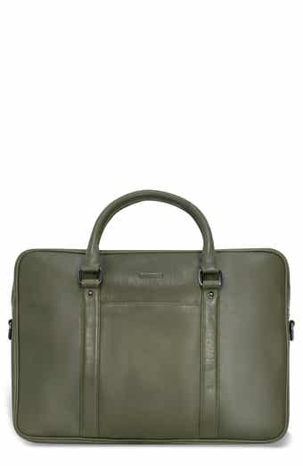 CHAMPS Compact Leather Slim Briefcase
