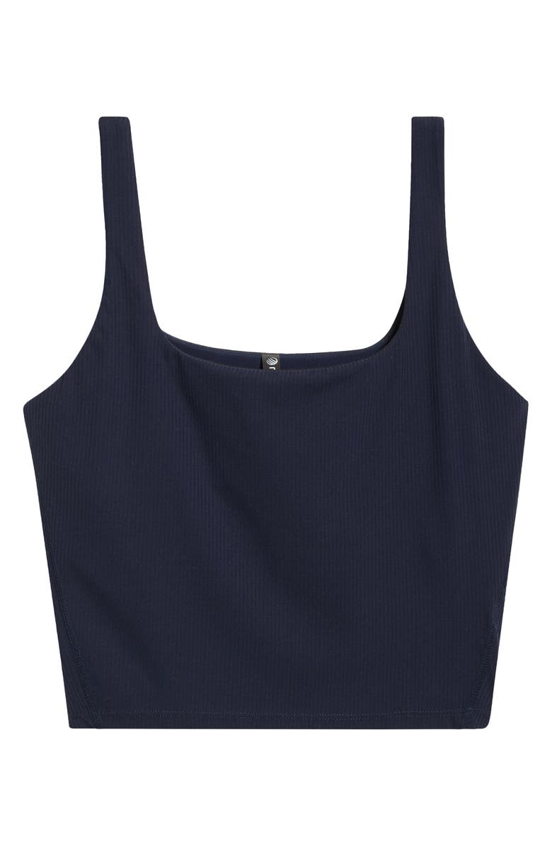 MPG Crop Rib Tank Top, Alternate, color, Navy Blazer