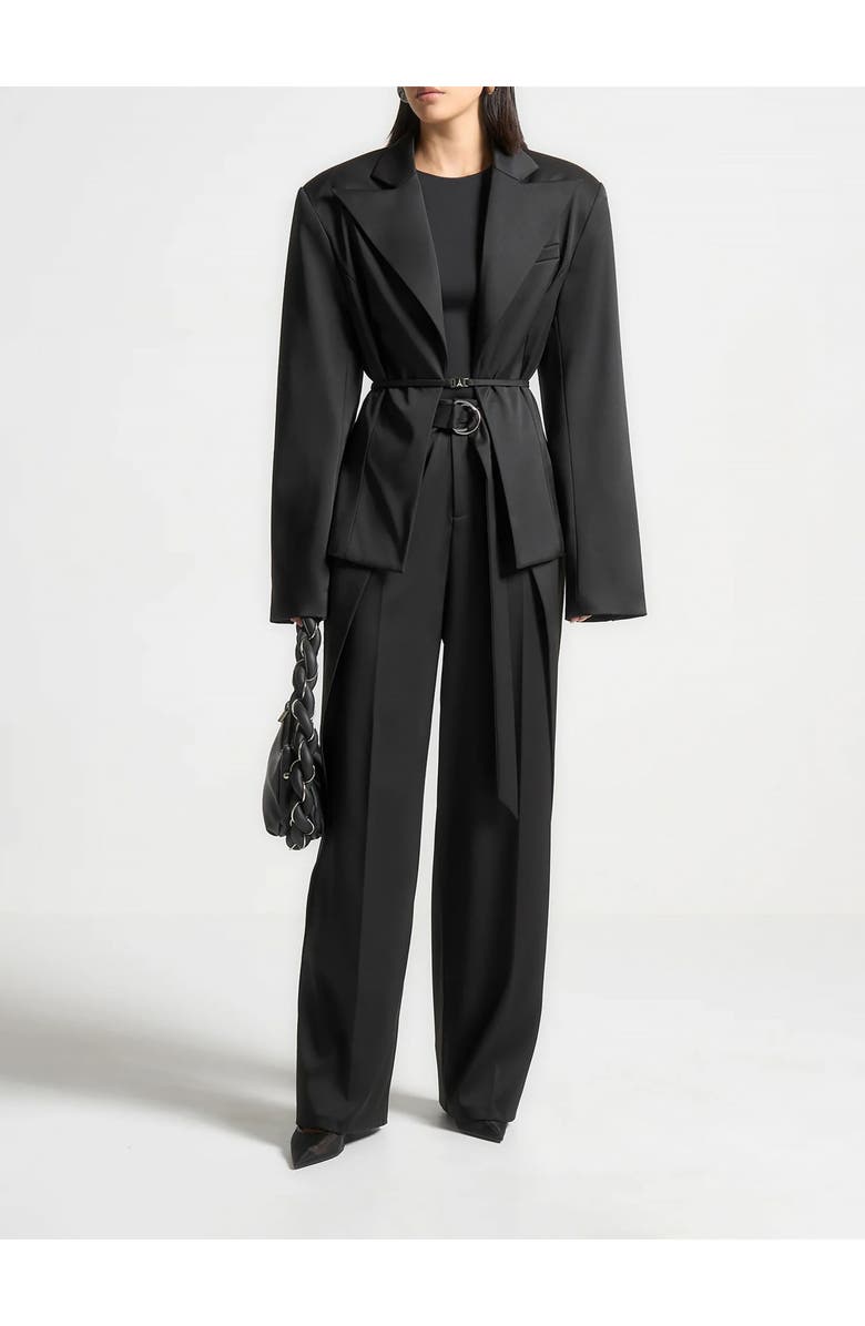 Manière De Voir Foldover Trousers with D-Ring Belt, Alternate, color, 