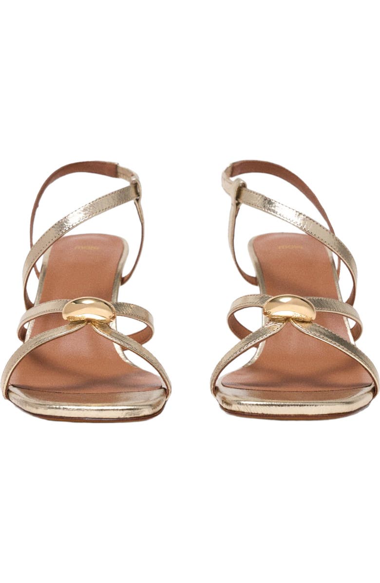maje Metallic multi-strap sandals, Alternate, color, Light Gold